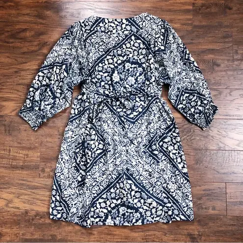 Denim & Supply Ralph Lauren Denim & Supply • Ralph Lauren dress blue pattern cotton voile boho mini coastal