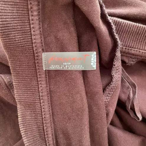 Free People  Movement Hot Shot Tee Romper Brown Size XS