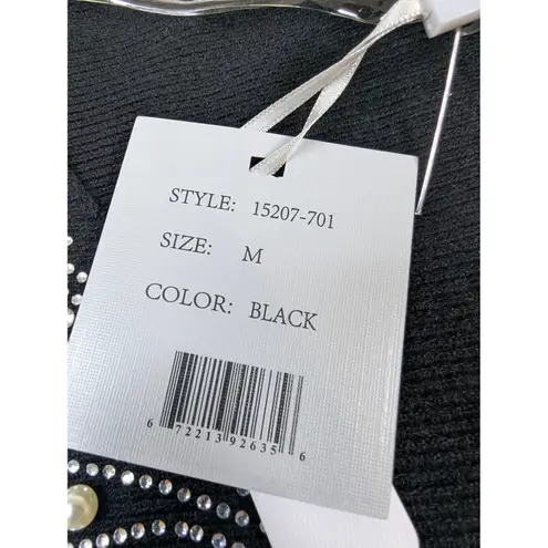 LIV Milano Black Embellished V Neck Sweater