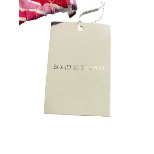 Solid & Striped Bikini Top Womens Size Medium Pink Striped Spaghetti Strap NWT