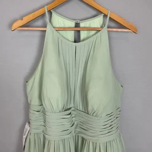 Azazie Bridesmaid Dress Siobhan Dusty Sage Green Knee Length Sleeveless Size A16
