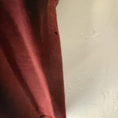 Linea Donna Sweater Vintage Large Red V Neck Pullover Merino Wool Made Italy