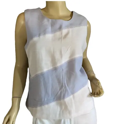 VINTAGE 1980'S BETSY'S THINGS PERIWINKLE BLUE AND WHITE TOP (12)