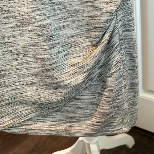 Coco + Carmen XXL Faux Wrap Heathered Gray Ruched Dress