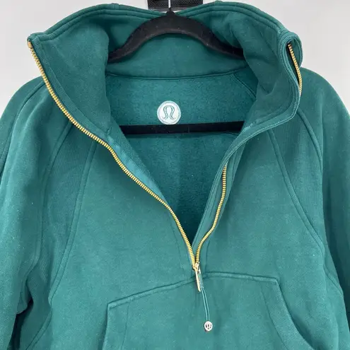 Lululemon  Scuba Oversized Funnel Neck Half Zip Storm Teal Gold Zip Size XS/S