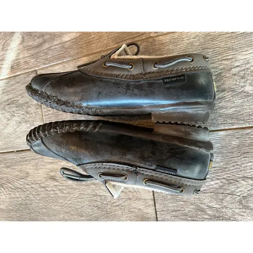 Jambu JBU Rain Duck Boots Gwen Faux Fur Waterproof Shoes size 8 Garden Slip On