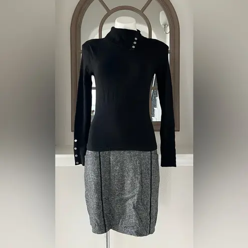 White House | Black Market WHBM Turtleneck Sweater Dress w/Tweed Skirt