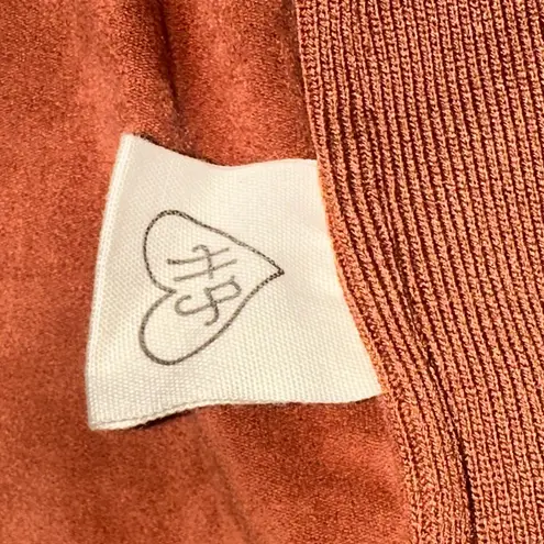 Matilda Jane Good Hart • Cordell Jacket Size L Burnt Orange Rust Faux Suede Open