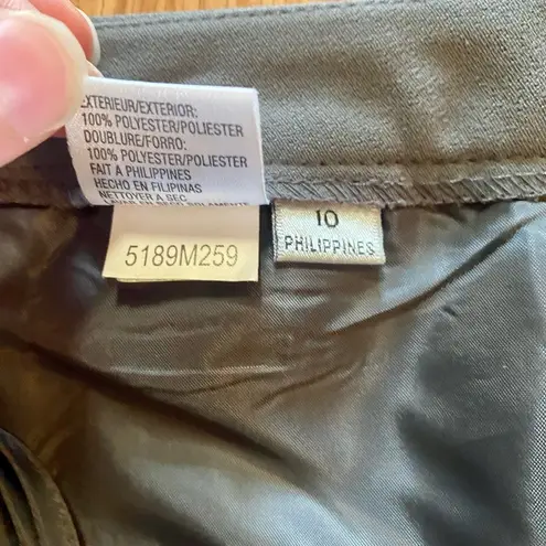 Tahari Levine Vintage Gray Loose Straight Leg Dress Pants Womens 10