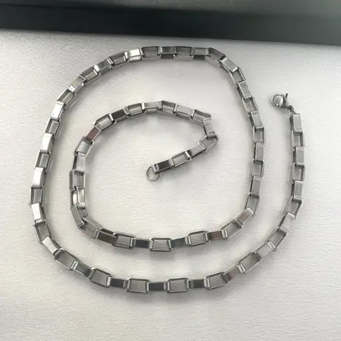 Link Chain Necklace for Men Women Streetwear Hip Hop Unisex Style Silver