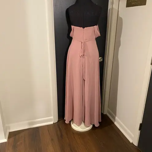 Azazie 💜 Aaron Dusty Pink Bridesmaid Dress with Sweetheart Neckline