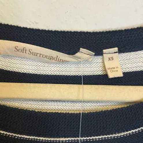 Soft Surroundings  Sweater Women's‎ XS Extra Small Tunic Knit NEW Stripes - Image 3