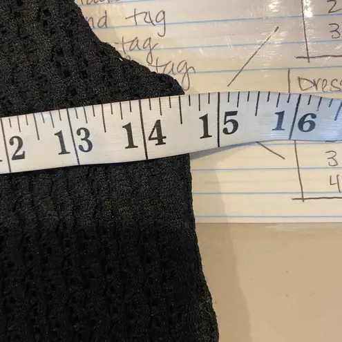 Ali & Jay Lace Whimsigoth Festival Cowgirl Dress Small Black Crochet Fringe