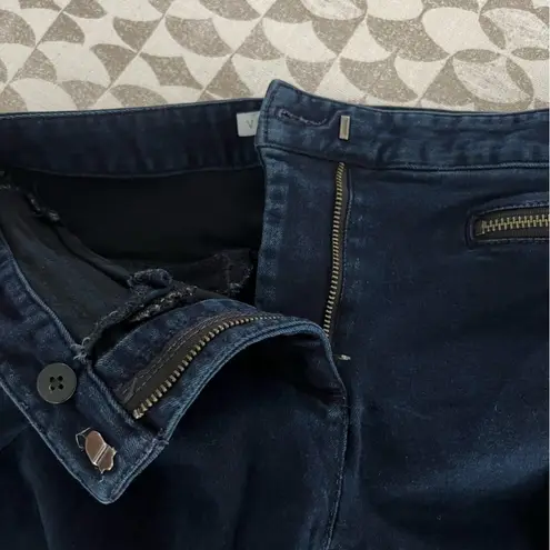 Veronica Beard Moto Skinny Stretch Blue Jeans | Size 4