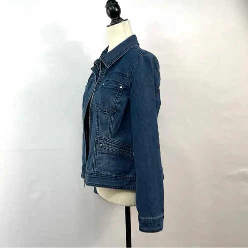 Baccini Cropped Denim Jacket Size PL