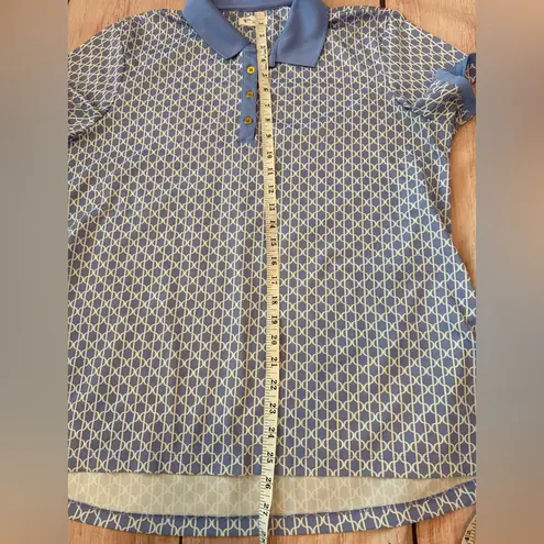 GREG NORMAN WOMENS BLUE WHITE PLAY DRY GOLF ⛳️ SHIRT SIZE XL