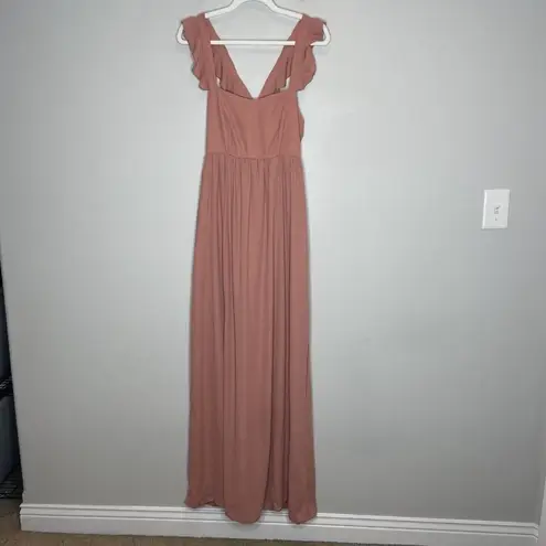 Show Me Your Mumu  June Maxi Dress Bridesmaid Rustic Mauve Size Large