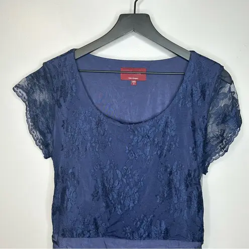 Tiffany Rose April Navy Lace Maternity Nursing Dress Size 6 Blue