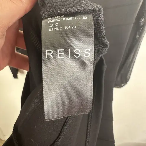 Reiss NWT Calo Mesh Sleeve Stretch Bodycon Black Dress Women's Size 2
