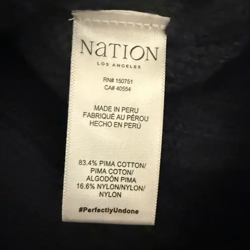 Nation Ltd Peggy Sue Chenile Tank Top Navy Blue Green Size XL