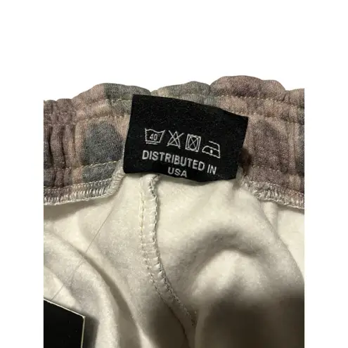 Goat Strength Sweat Shorts Womens Size M Green Brown Camo Print Pockets NWT Size M