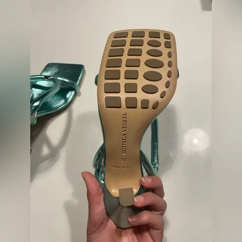 Bottega Veneta Stretch Slingback Sandals in Blue Lagoon