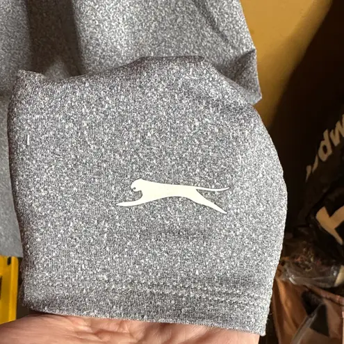 Slazenger Quarter Zip LS Hydro Dri + UPF 30 Golf Shirt Gray Ombré Size Medium