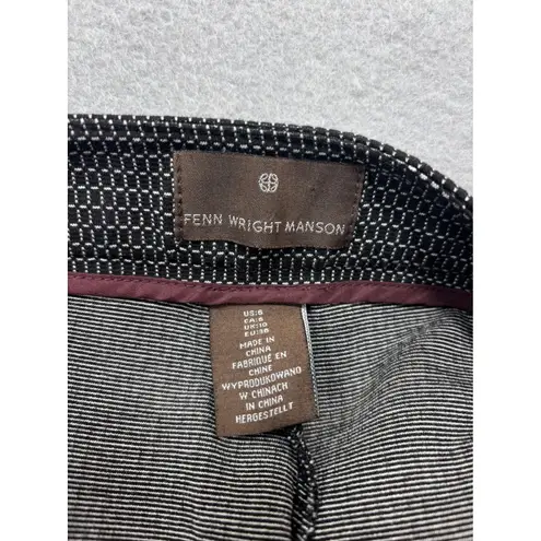 Fenn Wright Manson Women's 6 Cropped Business Pants Geometric Print Career Wear