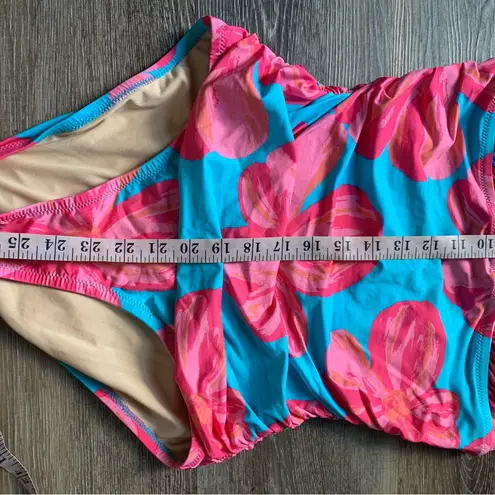 Haley and The Hound Vibrant Pink & Blue Floral Swimsuit M Size M