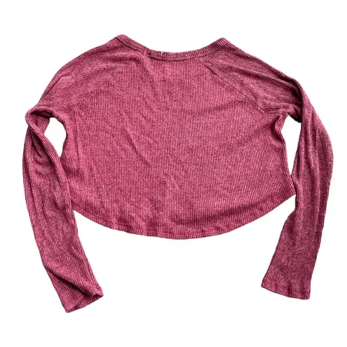 PacSun -Me to We rib knit cropped top long sleeves size Small New w/o tag