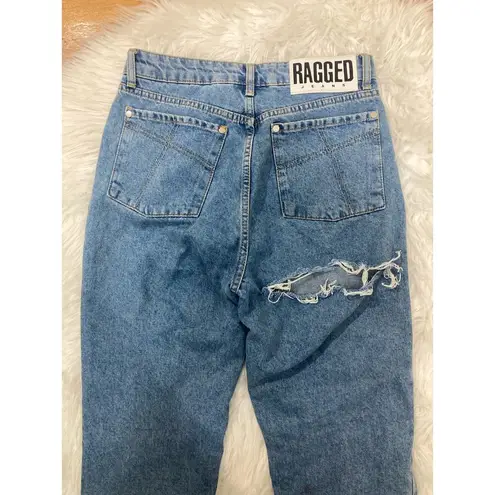 The RAGGED priest jeans size 28 made in turkey butt cut opening blue mom jean