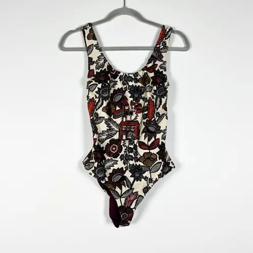 Scotch & Soda Floral Flower House Print Pattern One Piece Swim Bathing Suit S