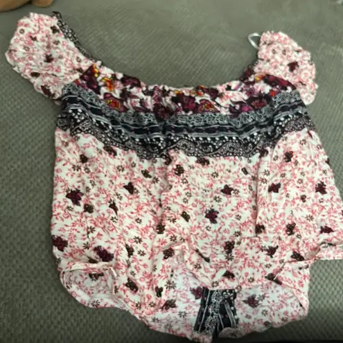 Anthropologie SET NWT LF Seek the label floral print crop top and shorts set