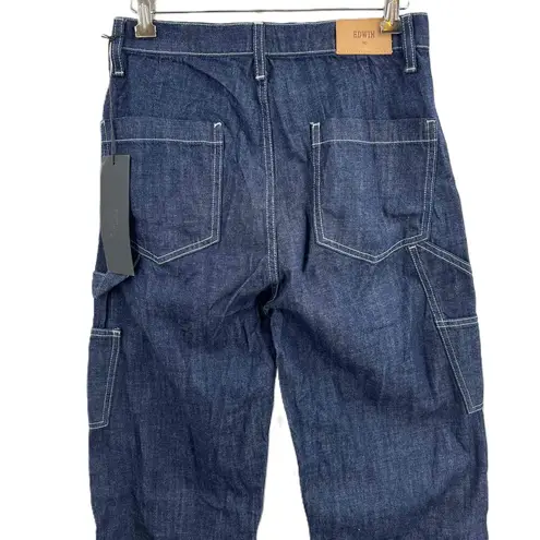 EDWIN Jean Blue Dark Rinse Bailee Worker Pants Carpenter Utility Sz 24 New