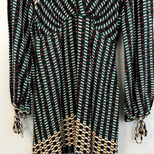 Maeve Anthropologie Gianna Long Sleeve Tunic Mixed Print Multicolor Dress Size 2