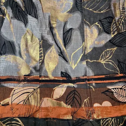 Coldwater Creek Womens Blazer Suit Jacket Metallic Accent Leaf Print 18