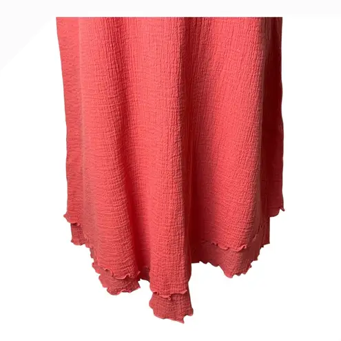 Soft Surroundings Dress Women Medium Pink Textured Knit Scoop Neck Mini Boho