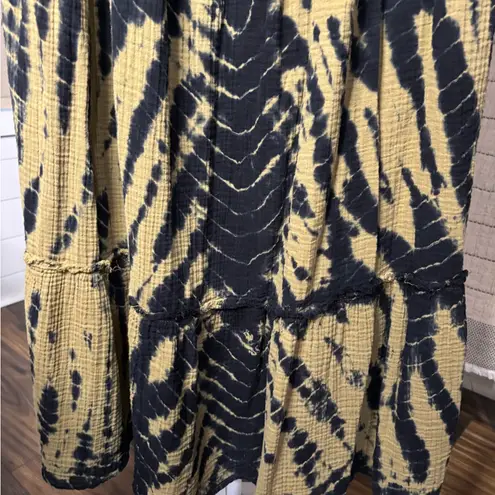 Wonderly Black and Olive Green Tie Dye Maxi Dress, XL