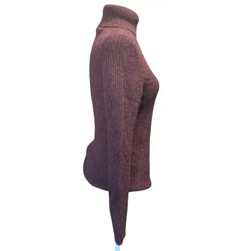Naked Cashmere 100% Cashmere Ribbed Turtleneck Sweater – Plum Burgundy – Size L Size L