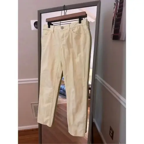 Ann Taylor Loft Boyfriend Yellow Denim Jeans Size 26/2
