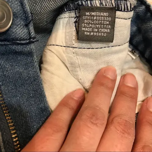 Sans Souci Denim Skirt Denim Skirt Mini skirt rainbow stripe on side 90s vibes