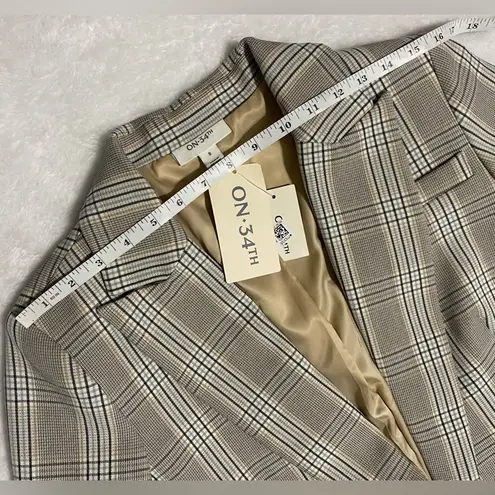 ON 34th Brown and Blue Blazer with Tailored Silhouette Size 8