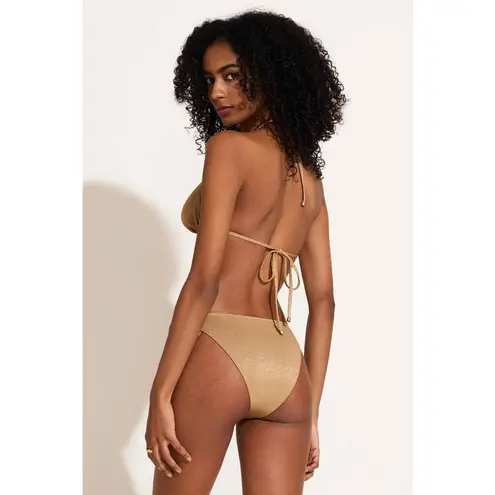 Vitamin A Elle Tie Side Bottom - Golden Glow Metallic Size 8/M NEW