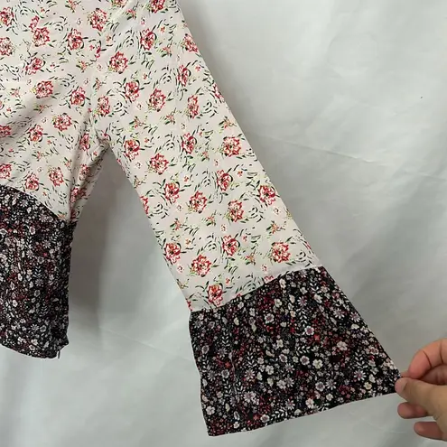 Intermix Doryll Bell Sleeve 100% Silk Top