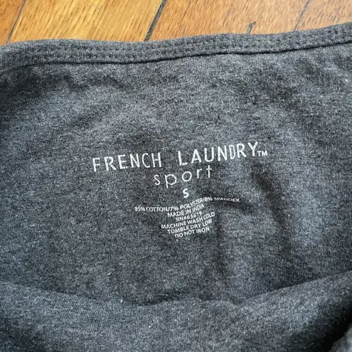 French Laundry women size S gray biker shorts pockets workout athleisure