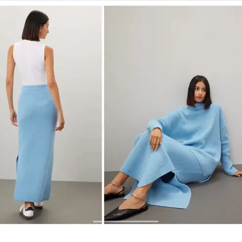 Suboo Isla Knit Maxi Skirt Blue