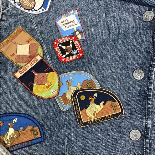 Guess  Original Patchwork Denim Bomber Jacket Y2K Fairy Cowgirl Gorpcore Boho S