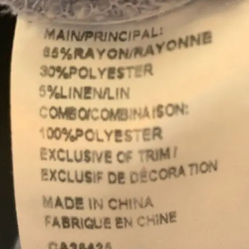 Fritz & Ginger Long Sleeve Blouse Blue Size M