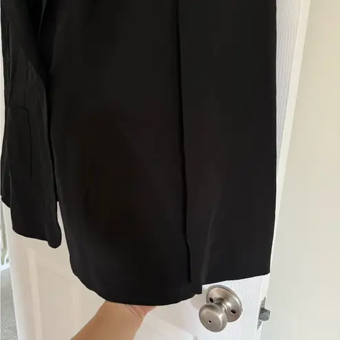 Garnet Hill 100% Silk Everyday Relaxed Single-Button Lined Jacket Blazer Size 12