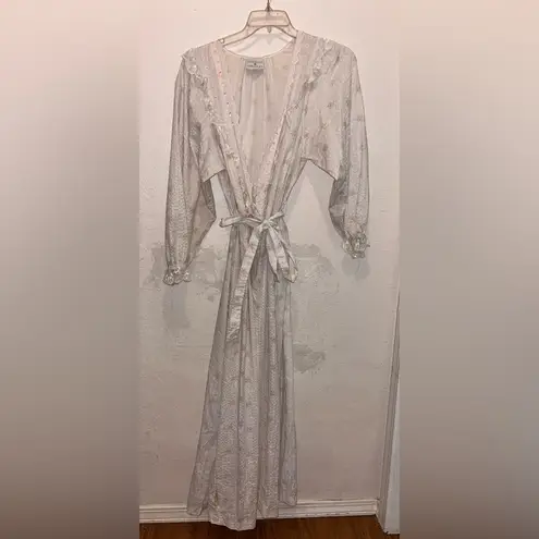 Vintage Lace Floral Romantic Women's Robe Pink Size undefined